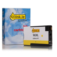 123ink version replaces HP 963XL (3JA29AE) yellow high capacity ink cartridge