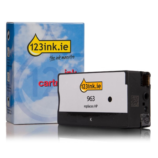 123ink version replaces HP 963XL (3JA30AE) high capacity black ink cartridge 3JA30AEC 055383 - 1
