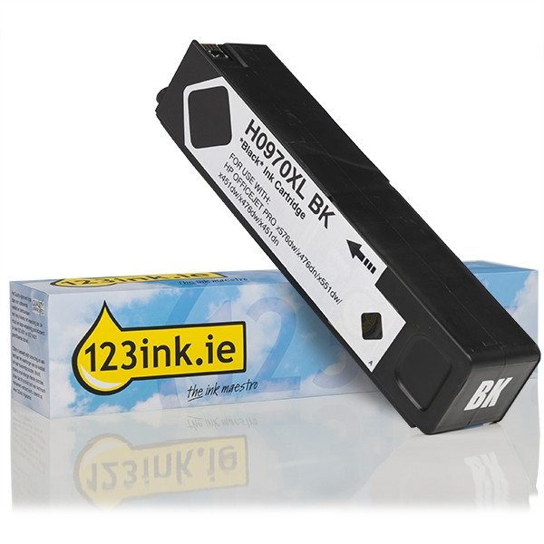 123ink version replaces HP 970XL (CN625AE) high capacity black ink cartridge CN625AEC 044233 - 1