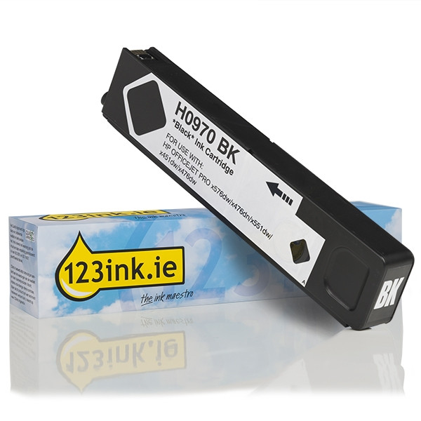 123ink version replaces HP 970 (CN621AE) black ink cartridge CN621AEC 044225 - 1