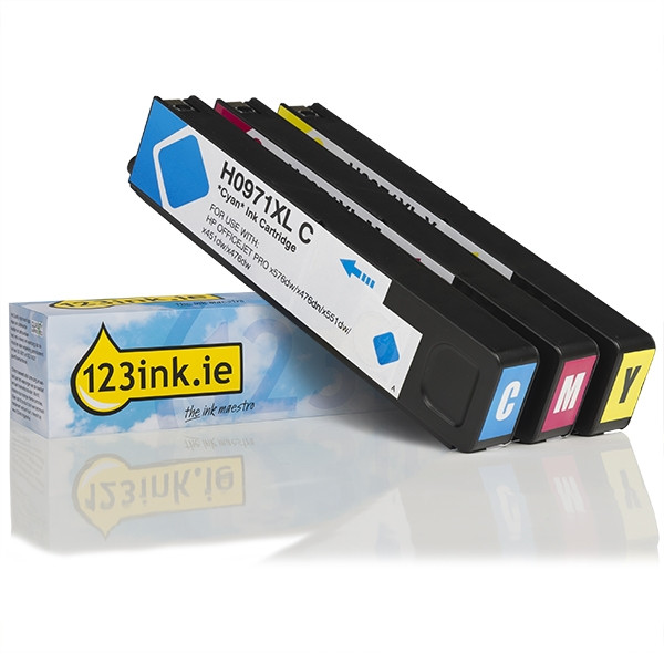 123ink version replaces HP 971XL C/M/Y cartridge 3-pack  160129 - 1