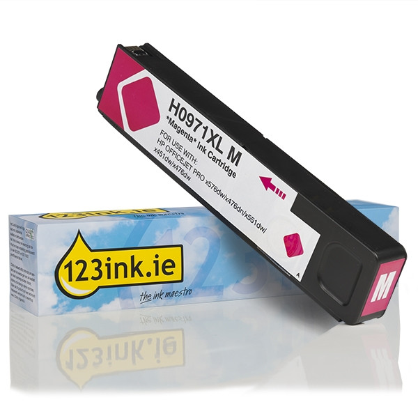 123ink version replaces HP 971XL (CN627AE) high capacity magenta ink cartridge CN627AEC 044237 - 1