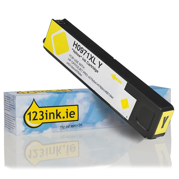 123ink version replaces HP 971XL (CN628AE) high capacity yellow ink cartridge CN628AEC 044239 - 1