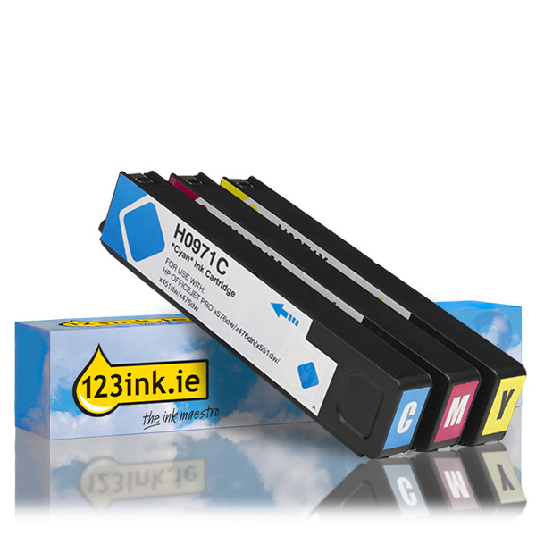 123ink version replaces HP 971 C/M/Y cartridge 3-pack  110815 - 1