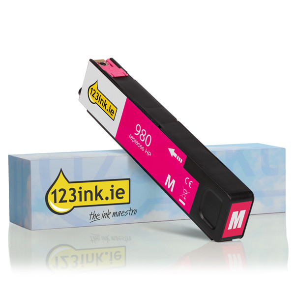 123ink version replaces HP 980 (D8J08A) magenta ink cartridge D8J08AC 044349 - 1