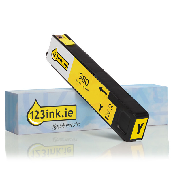 123ink version replaces HP 980 (D8J09A) yellow ink cartridge D8J09AC 044351 - 1