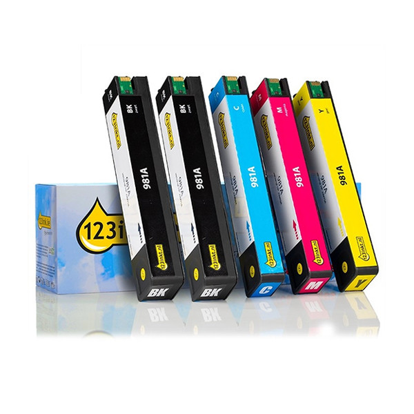 123ink version replaces HP 981A BK/C/M/Y cartridge 5-pack  160758 - 1