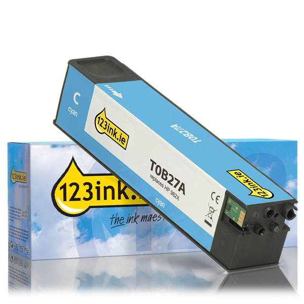 123ink version replaces HP 982X (T0B27A) high capacity cyan ink cartridge T0B27AC 055203 - 1