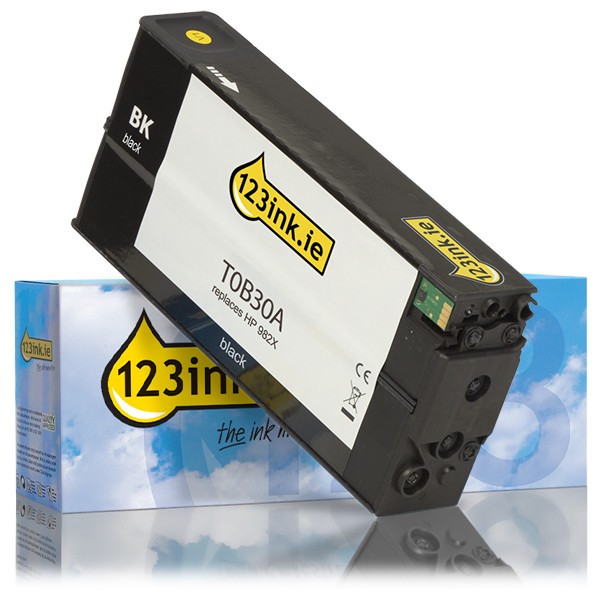 123ink version replaces HP 982X (T0B30A) high capacity black ink cartridge T0B30AC 055201 - 1