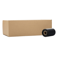 123ink version replaces Zebra 2300 wax ribbon (02300BK11030) 110mm x 300m (15 ribbons) 02300BK11030C 144571