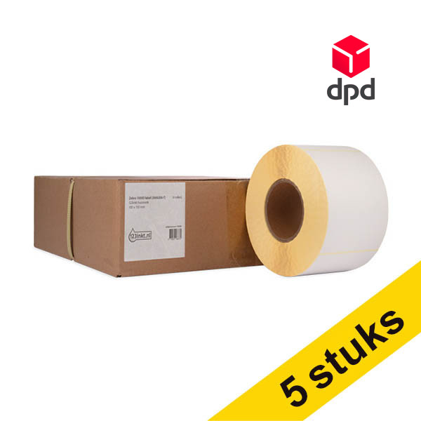 123ink version replaces Zebra Z-Perform 1000D DPD shipping labels (3006306-T), 100 x 150mm (5 x 4 rolls) 653416 - 1