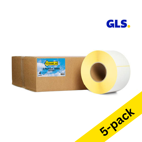 123ink version replaces Zebra Z-Perform 1000D GLS label (3007096-T) 102mm x 152mm (4 rolls) (5-pack) 653251 - 1