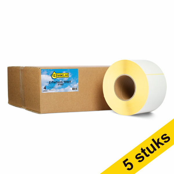 123ink version replaces Zebra Z-Perform 1000T DPD labels (87985), 102mm x 152mm (5 x 4 rolls) 653430 - 3