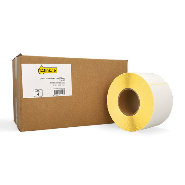123ink version replaces Zebra Z-Perform 1000T labels (76180), 102 x 152mm (4 rolls) 145216 - 1