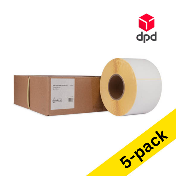 123ink version replaces Zebra Z-Select 2000D DPD labels (800740-605) 102mm x 152mm | 5 x 4-pack 653432 - 1