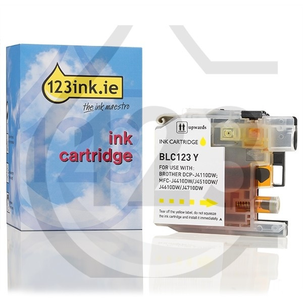 Lot De 4 Cartouches D'encre Jaune Compatible Brother LC123Y - 10ml, Non-OEM