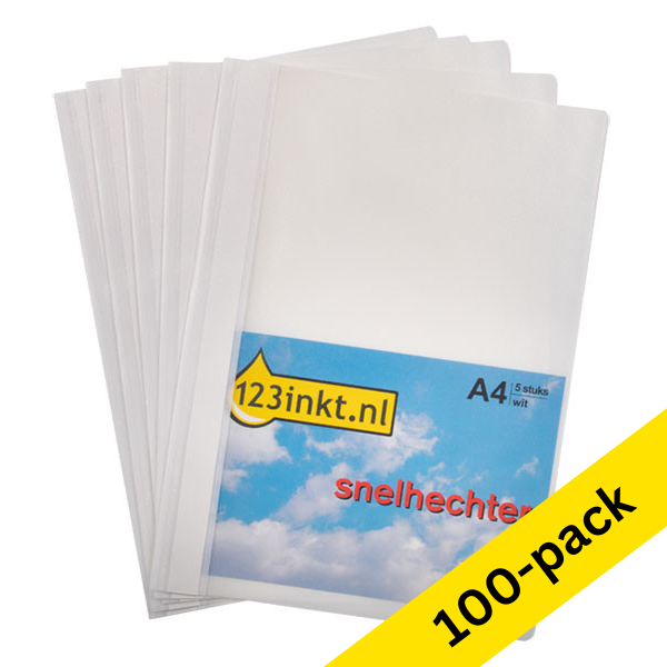 123ink white A4 display folder (100-pack) 302857 - 1