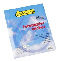 123ink white A4 glossy photo sticker paper (10-pack)  300223