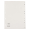 123ink white A4 plastic tabs with indexes 1-12 (23 holes)