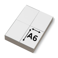 123ink white A6 recipe paper, 80g (2,000 sheets) 300616