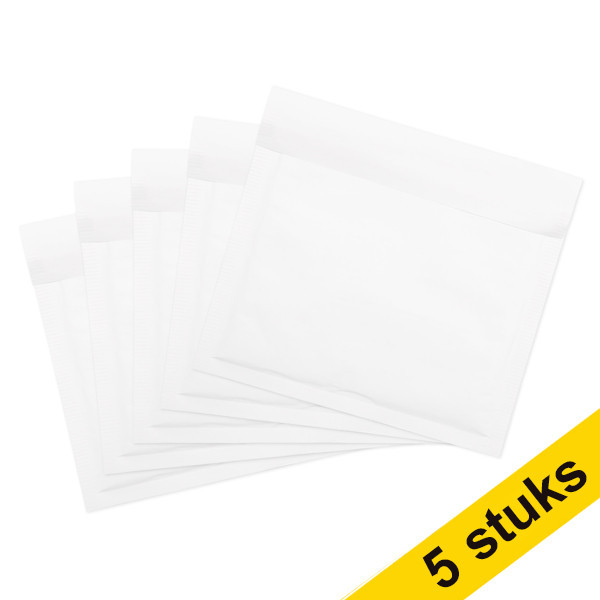 123ink white CD self-adhesive bubble envelope, 200mm x 175mm (5-pack) 306610-5C 300706 - 1