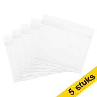 123ink white CD self-adhesive bubble envelope, 200mm x 175mm (5-pack) 306610-5C 300706