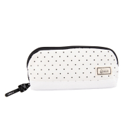 123ink white and black polka dot pencil case  301313