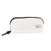 123ink white and black polka dot pencil case