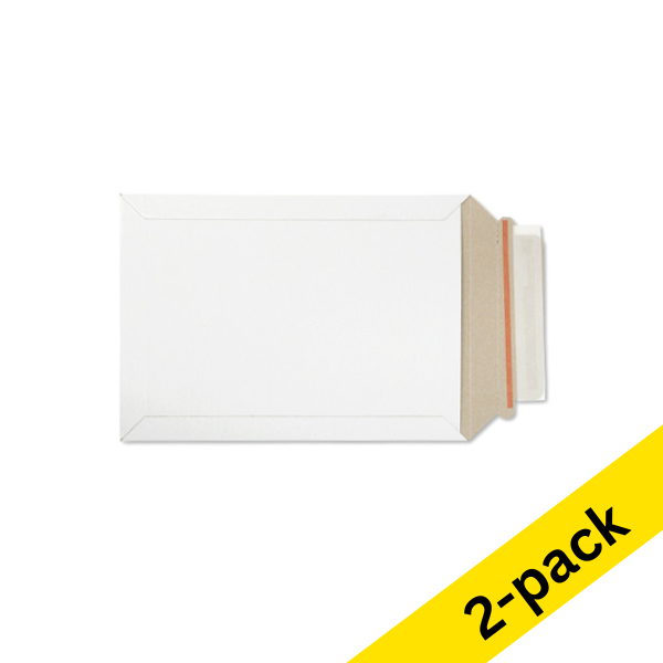 123ink white cardboard shipping envelope, 176mm x 250mm (2 x 100-pack) K550 RD-303100-5C RD-303100C 302843 - 1