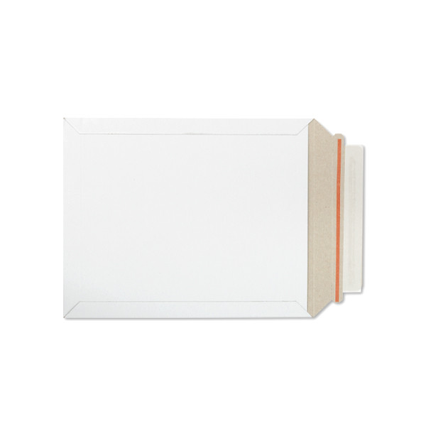 123ink white cardboard shipping envelope, 215mm x 270mm (100-pack) K556 302453 - 1
