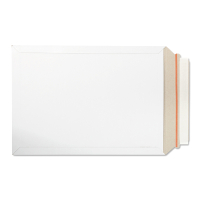 123ink white cardboard shipping envelope, 250mm x 353mm (100-pack) K574 302455