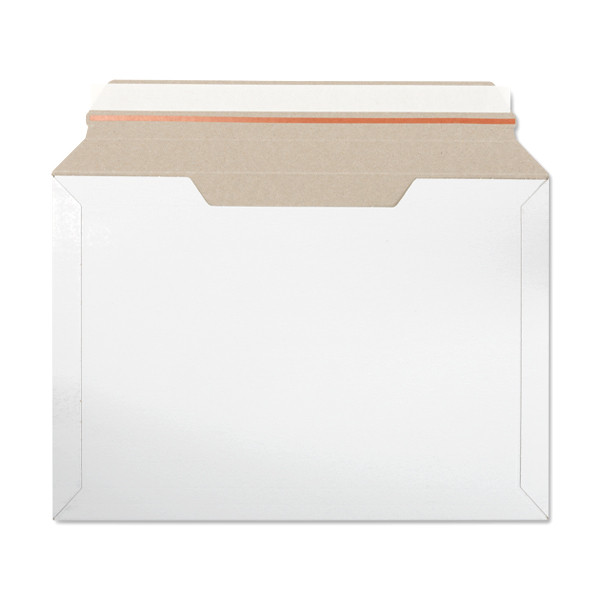 123ink white cardboard shipping envelope, 265mm x 380mm (100-pack) K581 302456 - 1