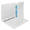 123ink white panorama ring binder with 4 D-rings, 15mm