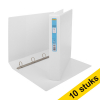 123ink white panorama ring binder with 4 D-rings, 25mm (10-pack)