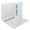 123ink white panorama ring binder with 4 D-rings, 25mm