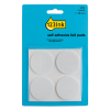 123ink white round self-adhesive felt pads, 38mm (4-pack) FP-38R 301012
