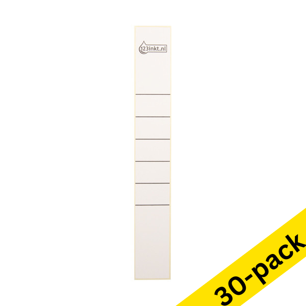 123ink white self-adhesive spine labels, 39mm x 285mm (30-pack)  302370 - 1
