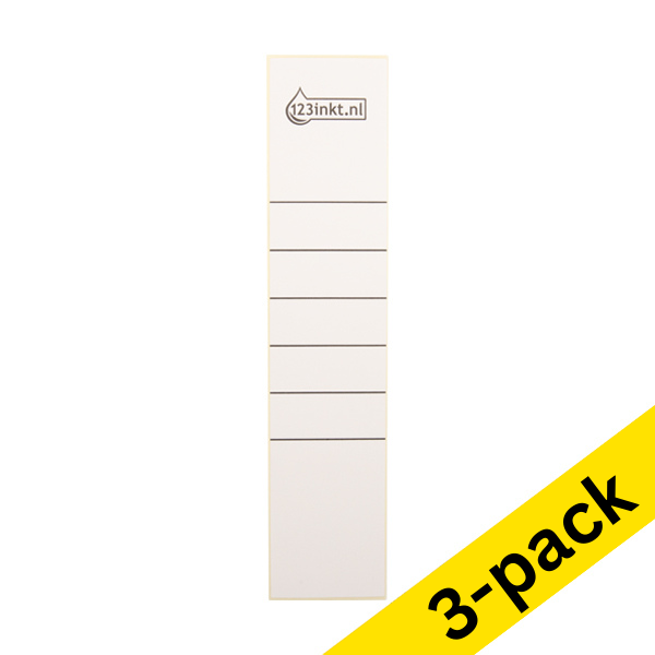 123ink white self-adhesive spine labels, 61mm x 285mm (3 x 10-pack)  301694 - 1