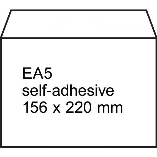 123ink white service envelope 156mm x 220mm - EA5 self-adhesive (500-pack) 123-201540 201540C 209034 88098973C 300920 - 1