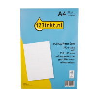 123ink white shelf cards, 105mm x 38mm (350-pack) C32258-25C 301973