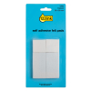 123ink white square self-adhesive felt pads, 28mm (12-pack)