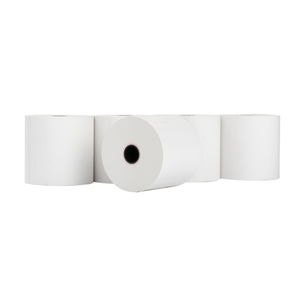 123ink white thermal cash register roll, 57mm x 60mm x 12mm (5-pack) 302684 - 1