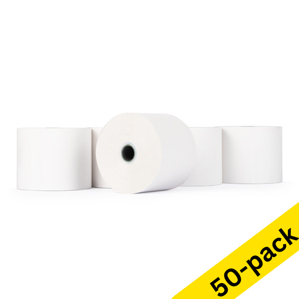 123ink white thermo cash register roll, 57mm x 70mm x 12mm (50-pack)  300326 - 1