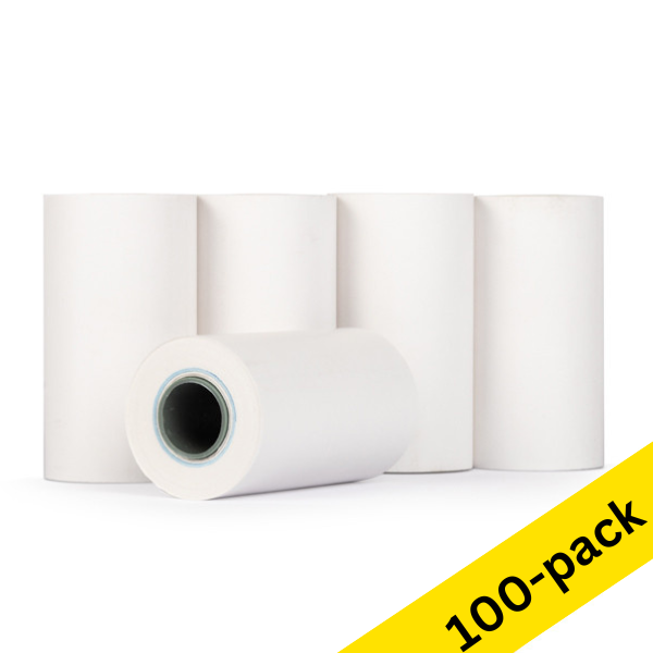 123ink white thermo cash register roll, 57mm x 30mm x 12mm (100-pack)  300315 - 1