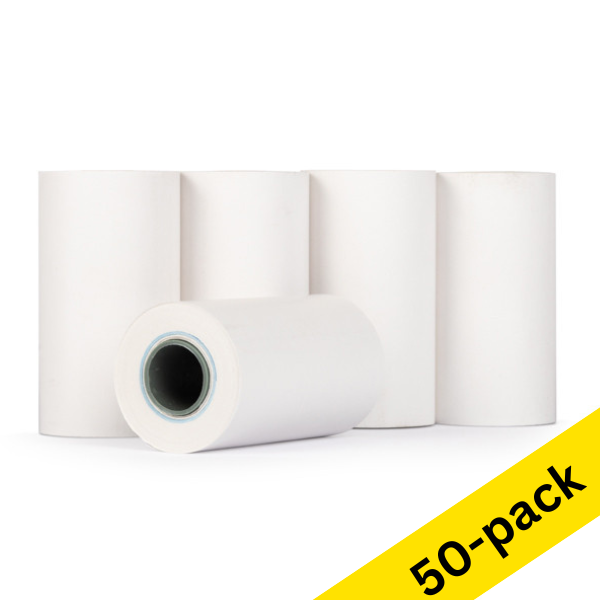 123ink white thermo cash register roll, 57mm x 30mm x 12mm (50-pack)  300314 - 1