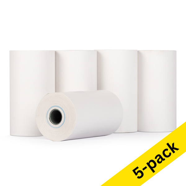 123ink white thermo cash register roll, 57mm x 30mm x 8mm (5-pack)  300334 - 1