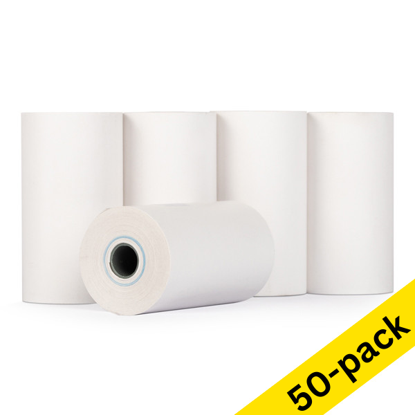 123ink white thermo cash register roll, 57mm x 30mm x 8mm (50-pack)  300335 - 1