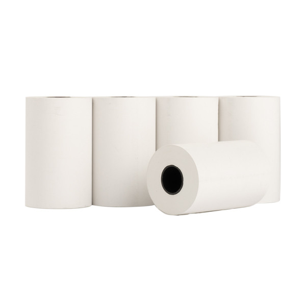 123ink white thermo cash register roll, 57mm x 35mm x 12mm (5-pack) 302683 - 1