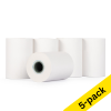 123ink white thermo cash register roll, 57mm x 40mm x 12mm (5-pack)