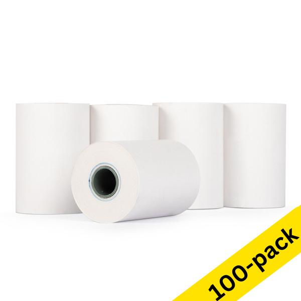 123ink white thermo cash register roll, 57mm x 40mm x 12mm (100-pack)  300318 - 1
